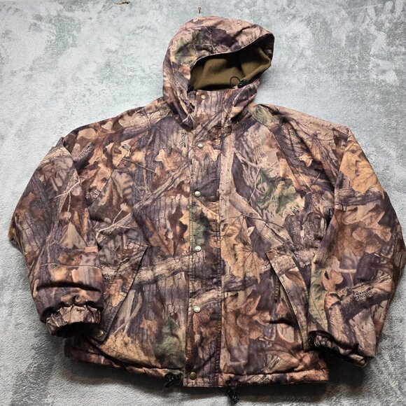 White Water Outdoors Gore-Tex Hooded Jacket Mens M Advantage Timber Camo Outdoor - Picture 1 of 16